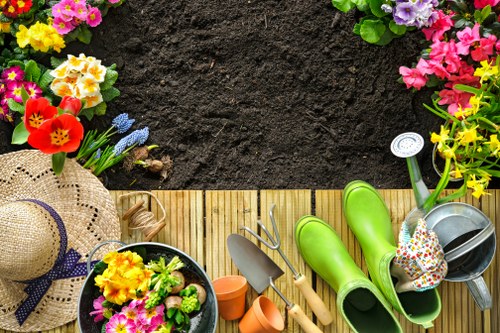 North Finchley gardeners working on a well-kept outdoor space